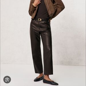 Dark Purple Leather Pants